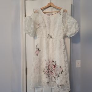 Anthropologie White Dress Size 2